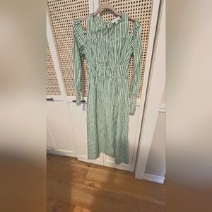 Topshop Green midi dress